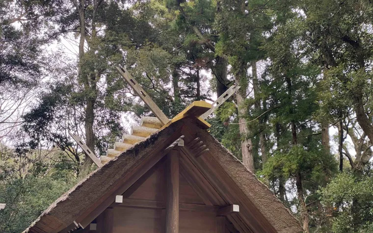 One of the shrine buildings at the Ise Jingu in Mie prefecture, Japan