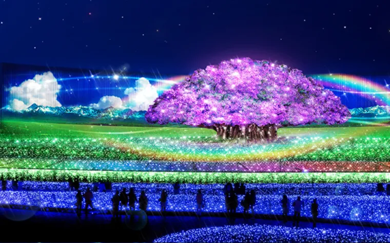 Nabana no Sato seasonal light display in Mie prefecture, Japan